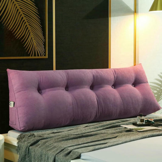 Bolster Headboard Pillow - Backrest Support Cushion for Bed Rest, 31.4IN/80CM, Removable Cover, Comfortable Positioning Pillow for Reading & Relaxing