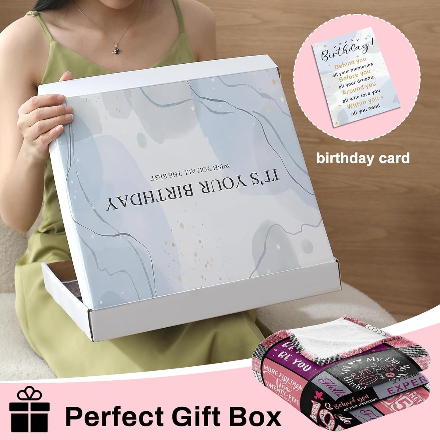 50th Birthday Gifts for Her 50 Year Old Gift for Woman 50th Birthday, 1976 Blanket Gifts for Women Friends