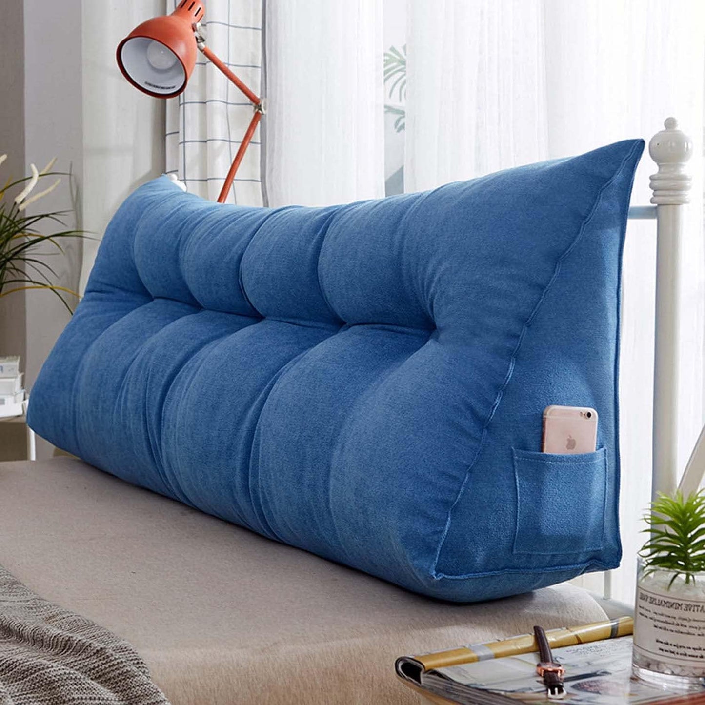 Adjustable Headboard Pillow for Day Beds & Sofas, Lumbar Support Backrest Cushion, Stylish Positioning Pillow for Comfort & Home Decor (Green 180x45x23cm)