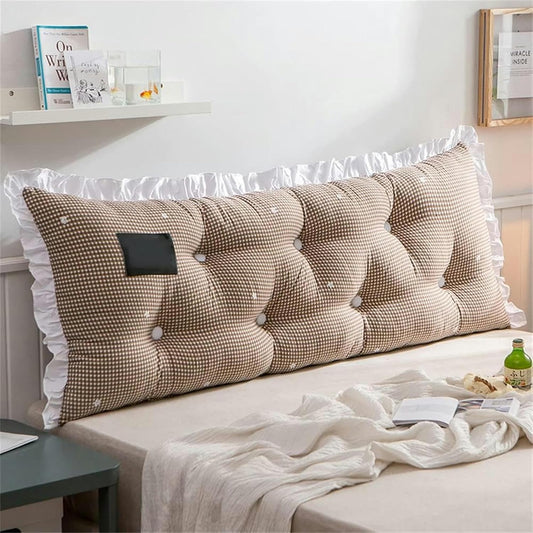 Reading Bed Rest Pillow Large Bolster Cushion Headboard Backrest Wedge Pillow Neck Lumbar Support for Dorm Room Daybed Full Size with Removable Cover