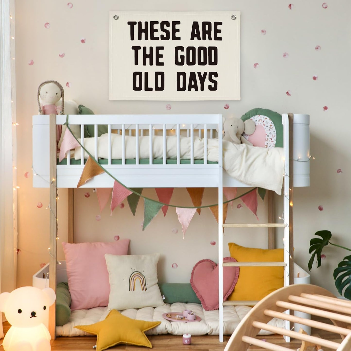 Kid Room Decor These Are The Good Old Days Canvas Banner,Banners for Room,Nursery Decor Inspirational Wall Decor Motivational Posters for Dorm Wall Decor Living Room Banner 30x20 Inch
