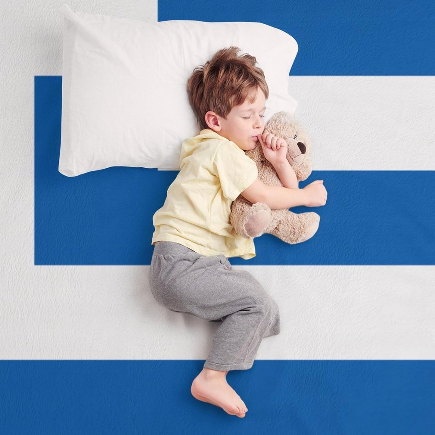 Flag of Greece Throw Blanket for Couch Bed Plush Cozy Fuzzy Flannel Blanket for All Season 70"x80"