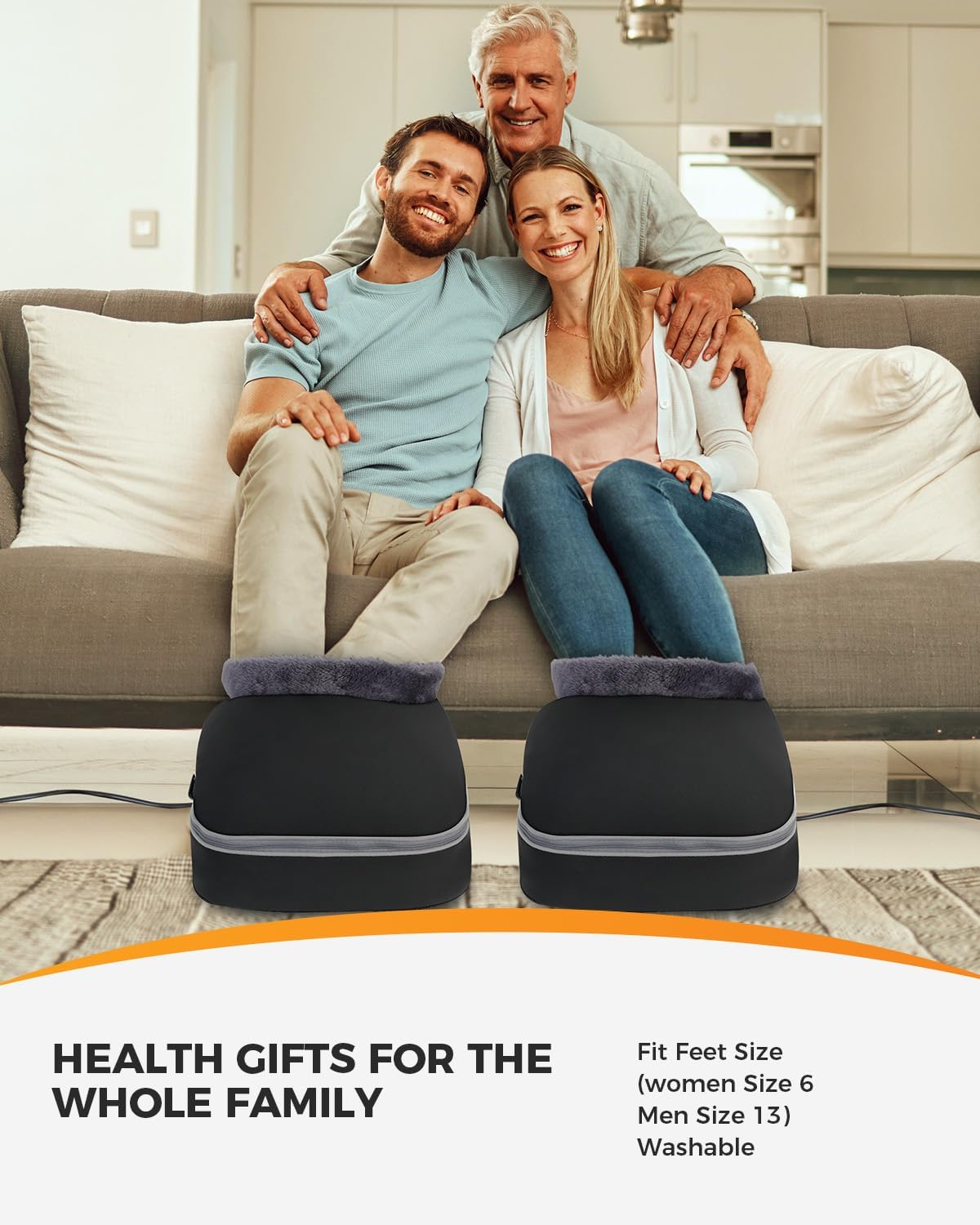 CooCoCo Shiatsu Foot Massager with Heat - Gifts for Men, Women, Kneading Feet Massager Machine Cushion or Foot Warmer, Massagers for Back and Foot Relief