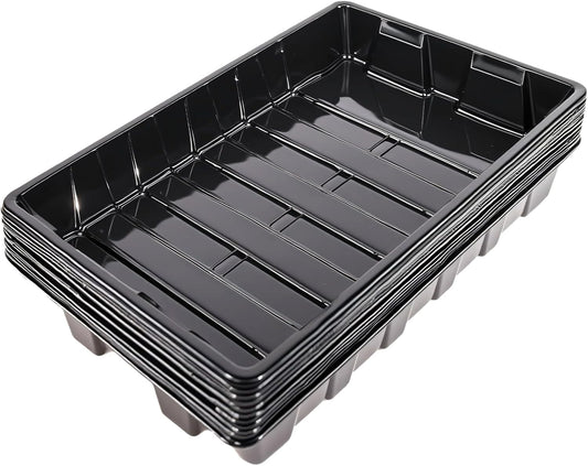 10Pack Seed Starting Trays, Strong Plastic Growing Plant Tray, Seed Tray, Seedling Trays for Greenhouse and Flowers, Wheatgrass, Sprouting