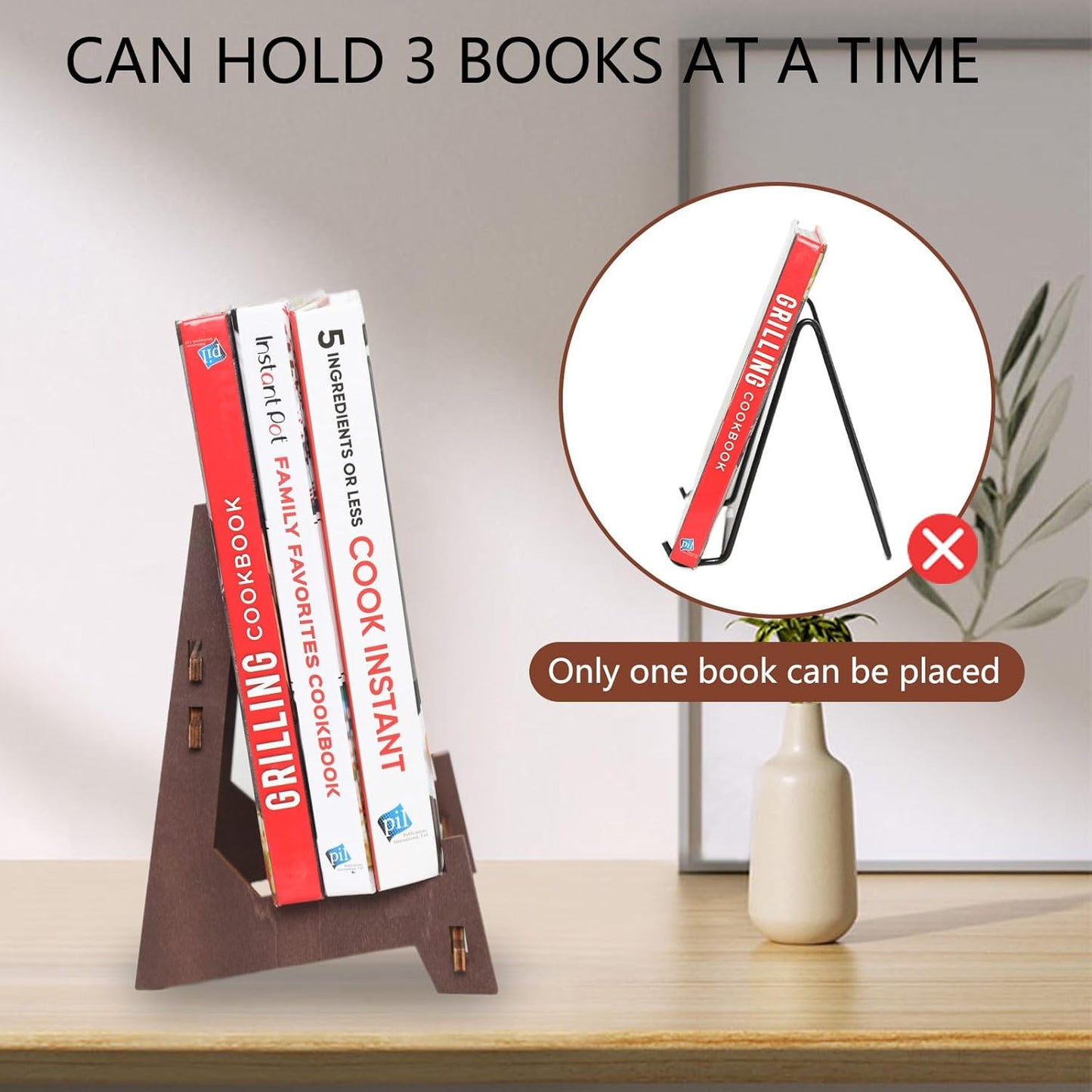 Plate Stands for Display,6 Inch wooden Plate Holder Display Stands,Frame holder stand for Book, Picture,plaque, Decorative Plate, Photo and Platter, Tabletop Art.(2 Pack )