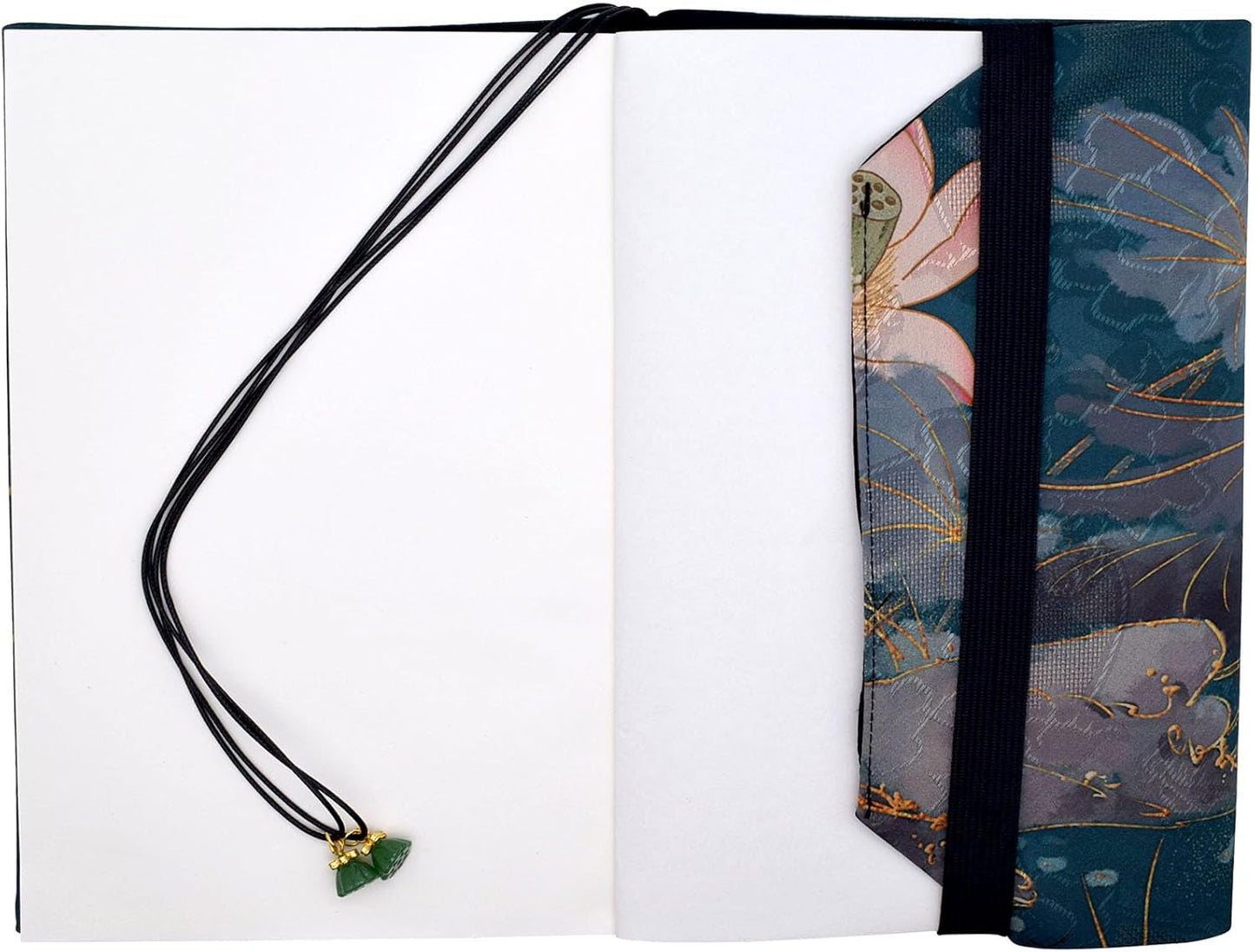 BLBMH 5x8 inch Paperbacks Book Covers with Bookmarks Hardcover Bookcovers for 8in Notebook Adjustable Fabric Softcover Protector for Women Book Lovers Gifts - Lotus 8in