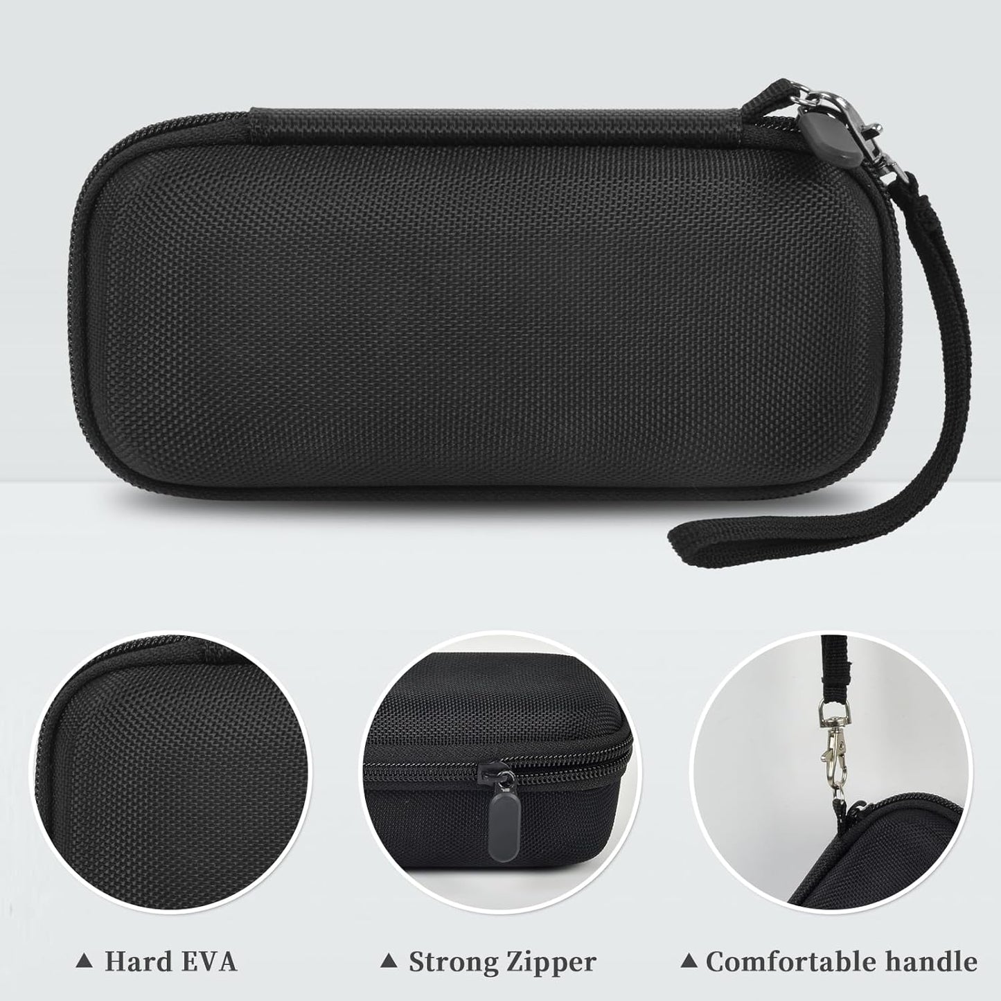 Travel Case Compatible with Anker Prime Power Bank, 27,650mAh 3-Port 250W Portable Charger Protective Storage Bag for USB Cable & Accessories (Box Only) (Black+Black Zipper)