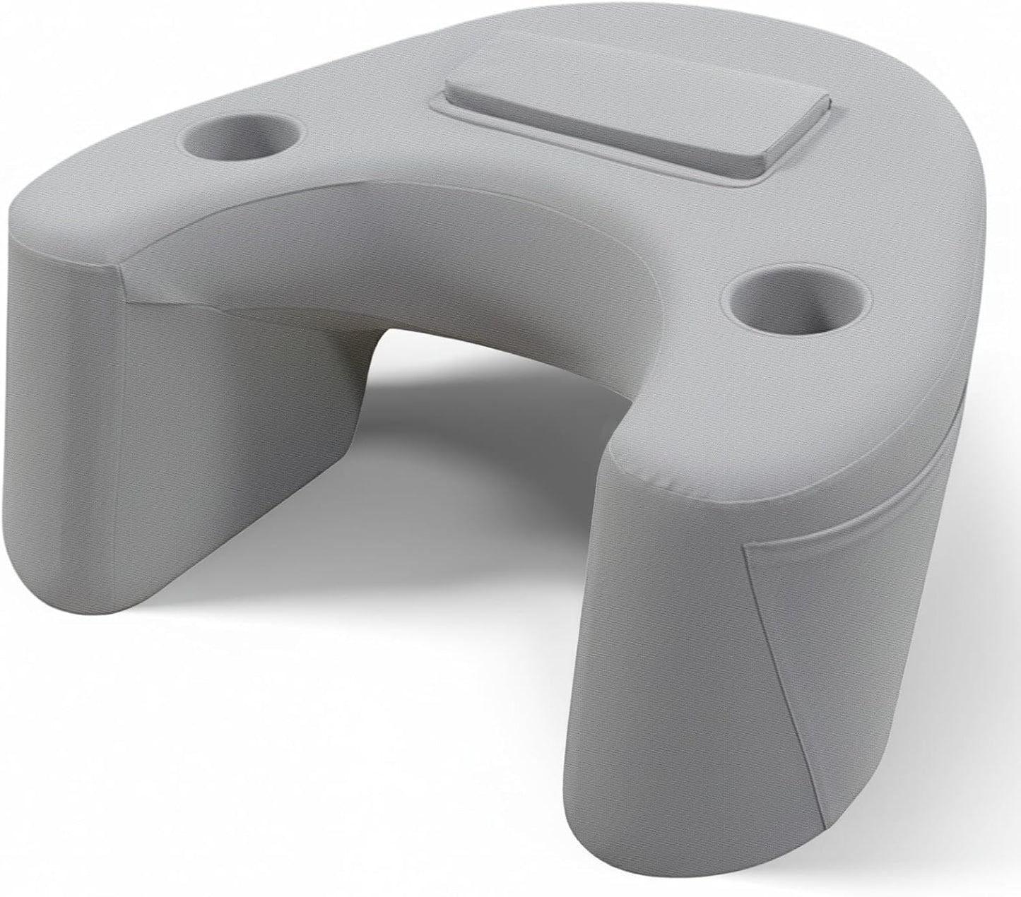 Reading Pillow, Lap Desk Pillow for Adult, Gaming Pillow for Arm Support with Cup Holder, Memory Foam Bed Desk for Working, Playing Game or Siting in Bed, Floor, Sofa (Grey)