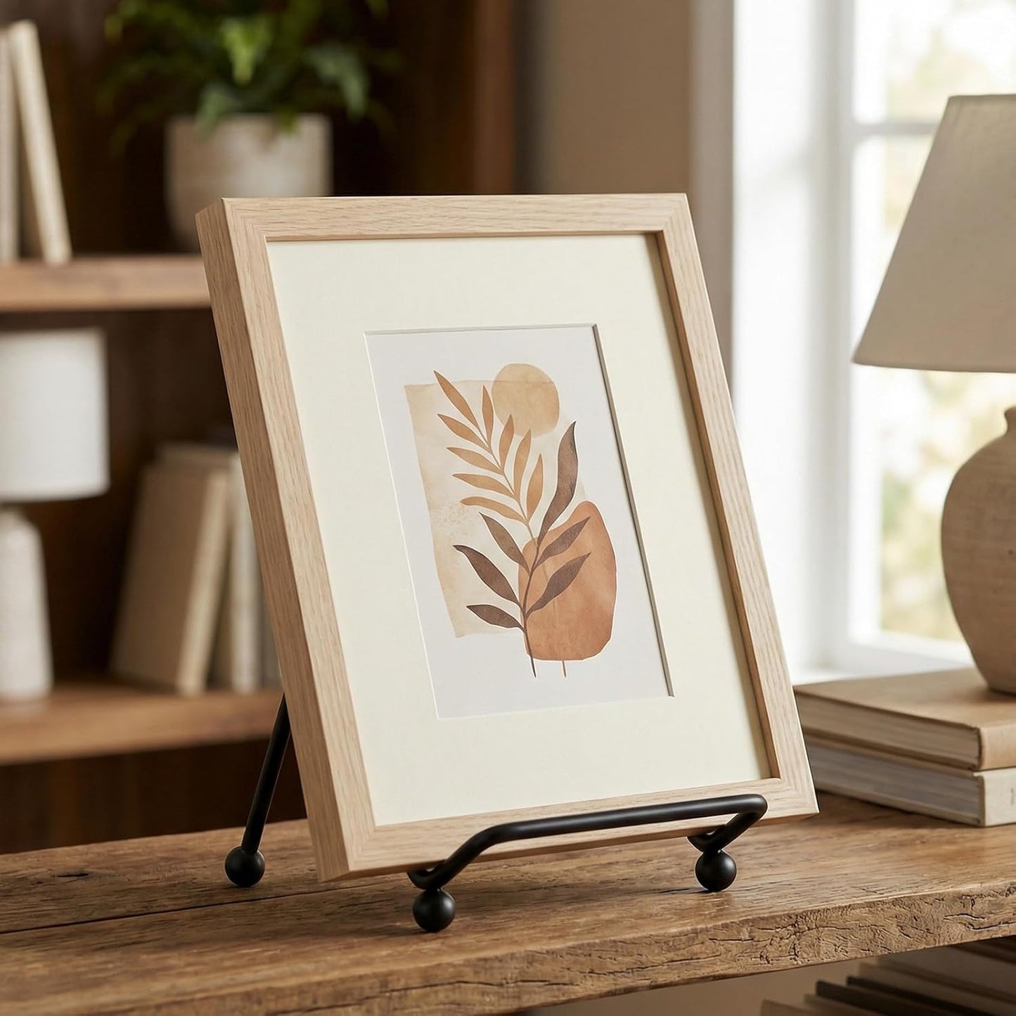 4 Pcs Small Plate Stands for Display, 2 Inch Plate Holders for Displaying, Black Picture Frame Stand, Small Easel Plaque Stand for Picture, Book, Photo Easel, Creation, Square Mobile Phone