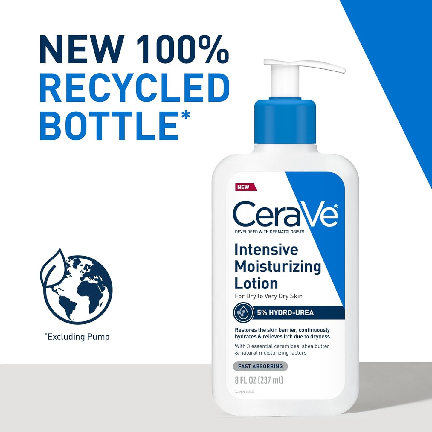CeraVe Intensive Moisturizing Lotion, Hydro-Urea + Shea Butter, Body Lotion For Dry Skin, Relieves Signs Of Extra Dry Skin, Non Greasy Hydrating Cream For Rough, Tight, Red & Itchy Skin, 8oz