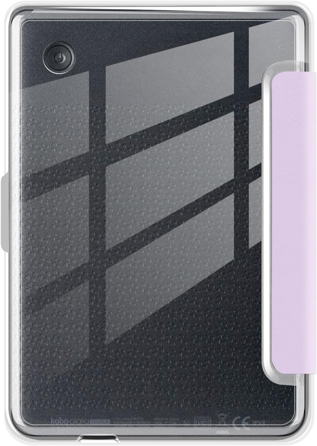 Case for 6" Kobo Clara Colour 2024 Released, Ultra Clear Soft Flexible Transparent TPU Back Cover with Auto Sleep/Wake for Kobo Clara Colour, Light Purple
