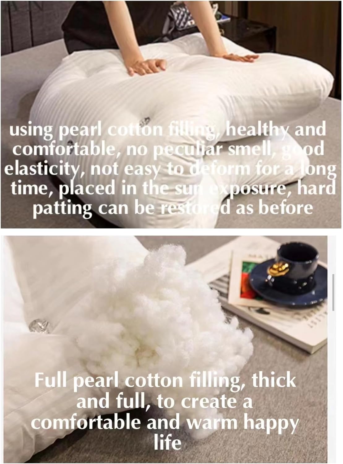 Large Headboard Backrest Reading Pillow Positioning Support Wedge Pillow for Bed Bolster Sofa Removable(Size:79"/200cm,Color:C)