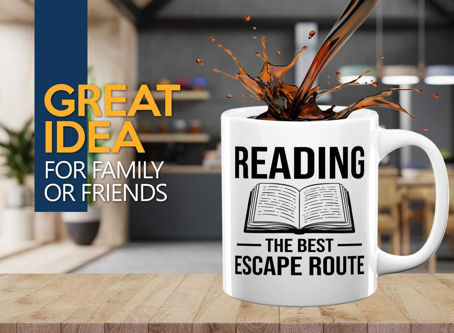 Book Lover Coffee Mug 11oz White -Reading The Best - Bookworm Literature Library Book Lover Reader Booked Editor Intellectual Studious