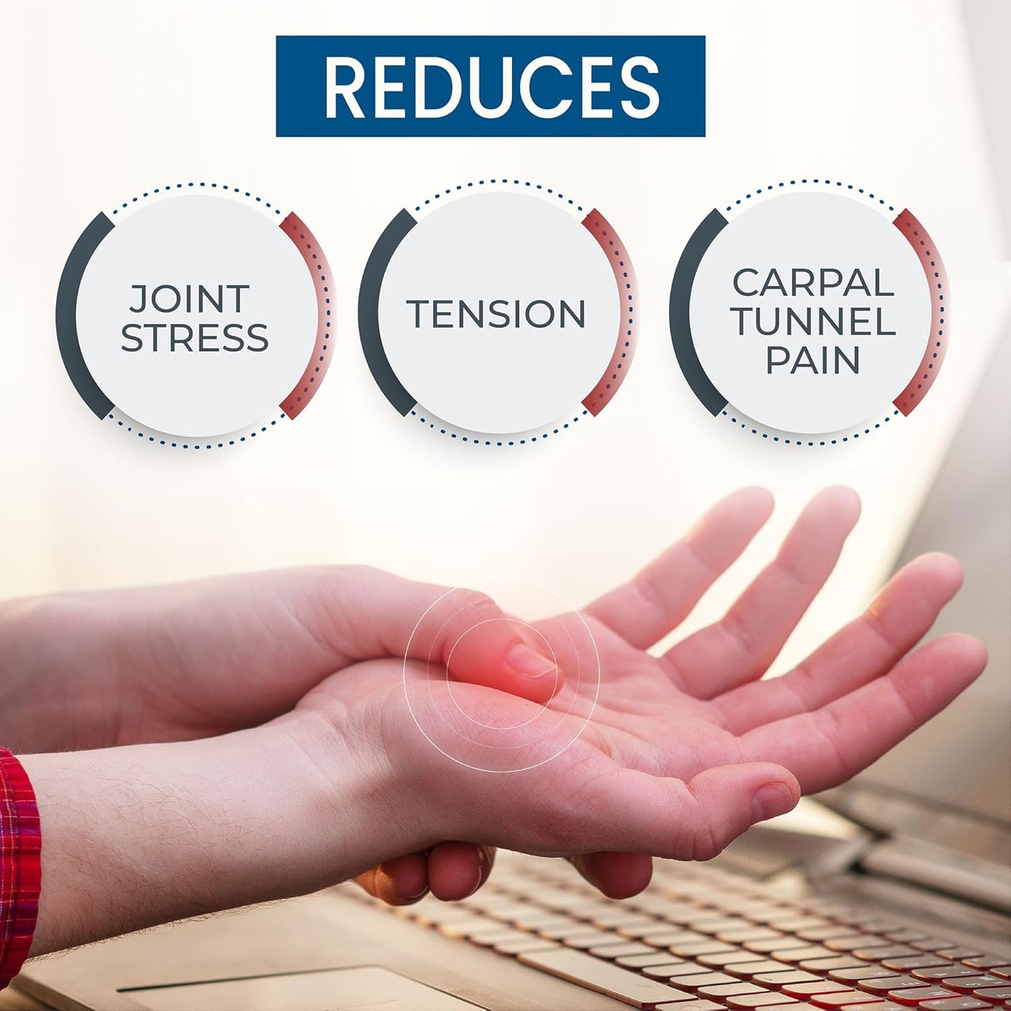 Wearable Gaming Wrist Rest for Keyboard, Mouse pad, Laptop, and PC Work or Gamer Support. (Pink, S-M)
