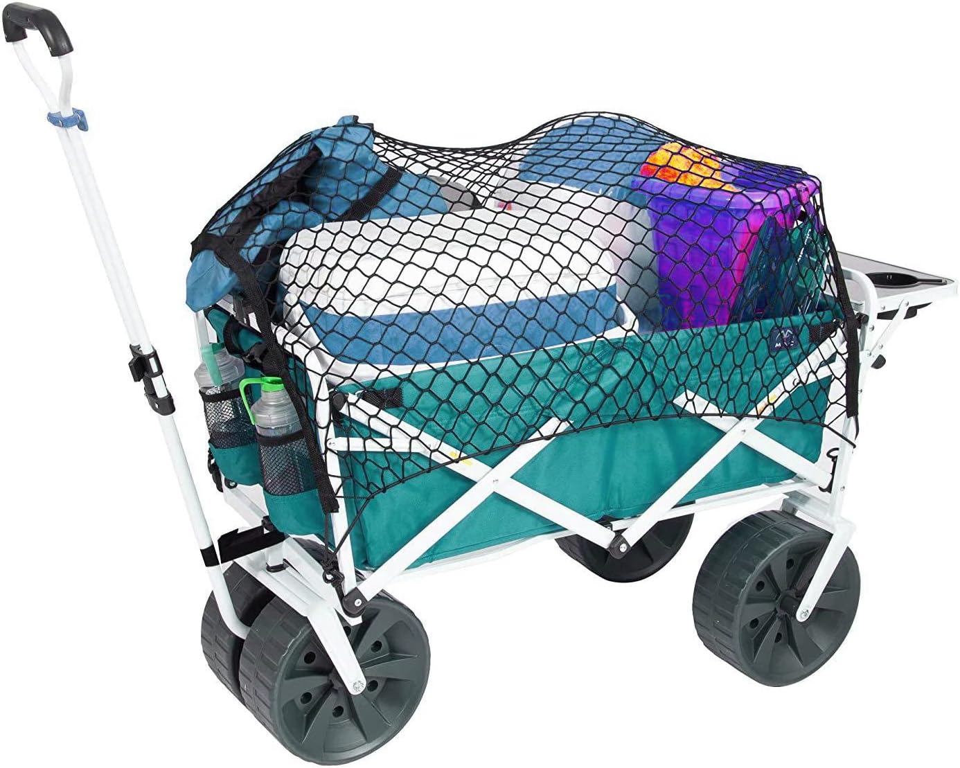 Cargo Net for Beach Cart, Car Cargo Nets for Utility Folding Wagon, Garden Cart, Folding Trolley Cart with Storage Bag, Made of Heavy Duty Nylon Net / 38"X32"
