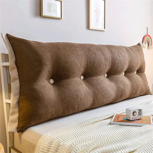 Solid Color Large Back Cushion for Bed,Wedge Pillow Positioning Support Reading Cushion Never Collapse Headboard with Removable(Size:59x25.6/150x65cm,Color:B)