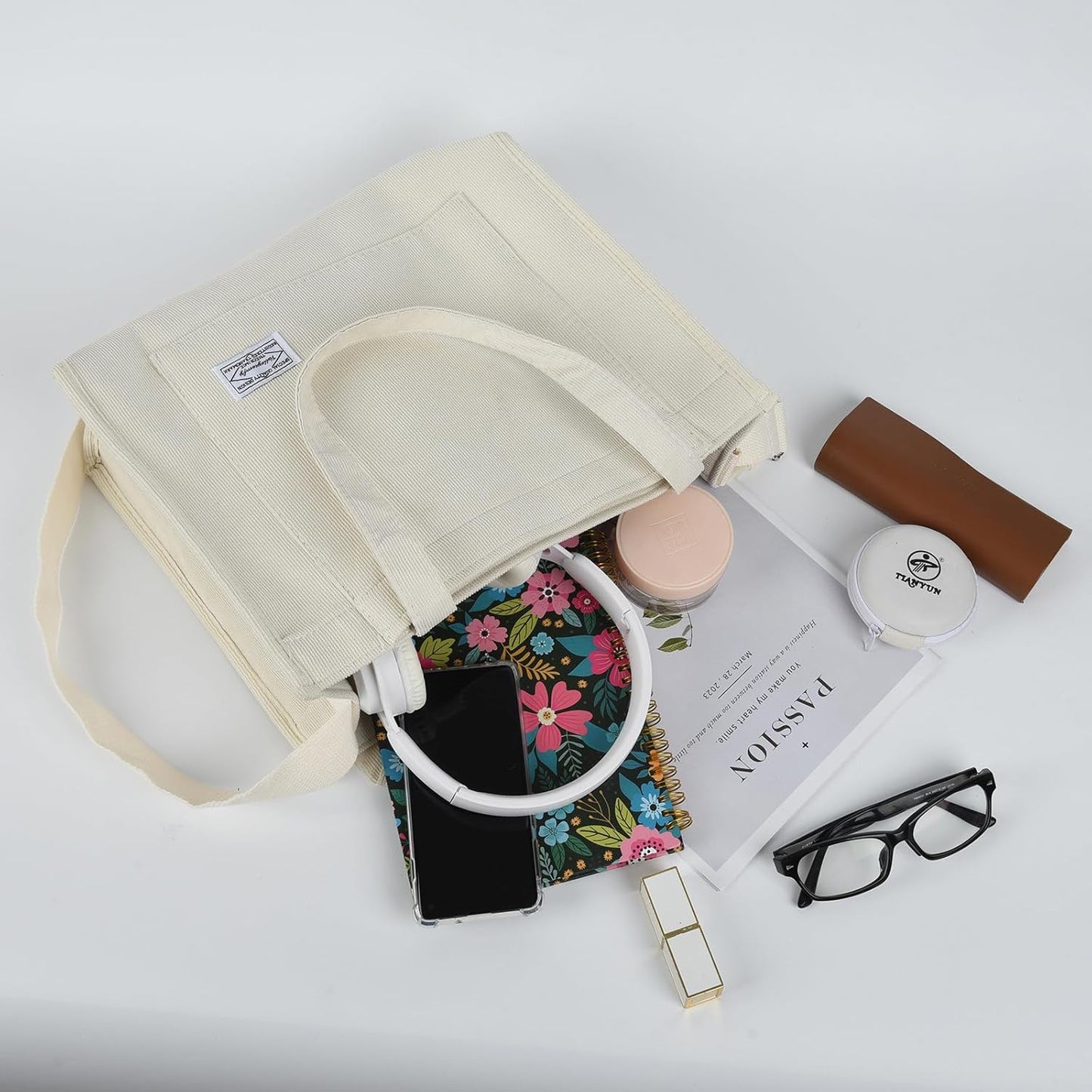 Valleycomfy Corduroy Tote Bag for Women Travel Crossbody Bag Purse Women Shoulder Bags Work Handbags Everyday Hobo Bag