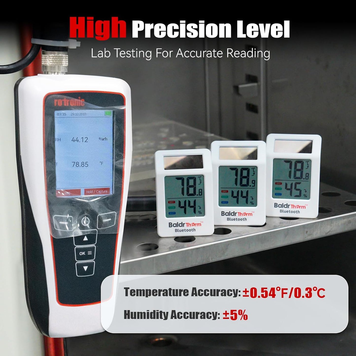BaldrTherm WiFi Thermometer, Wireless Smart Thermometer, Remote Temperature Monitor with Gateway&Solar Sensor,200ft Coverage, App Alerts,12-Month Battery, Comfort Indicator, Data Sync Recover,6Pack