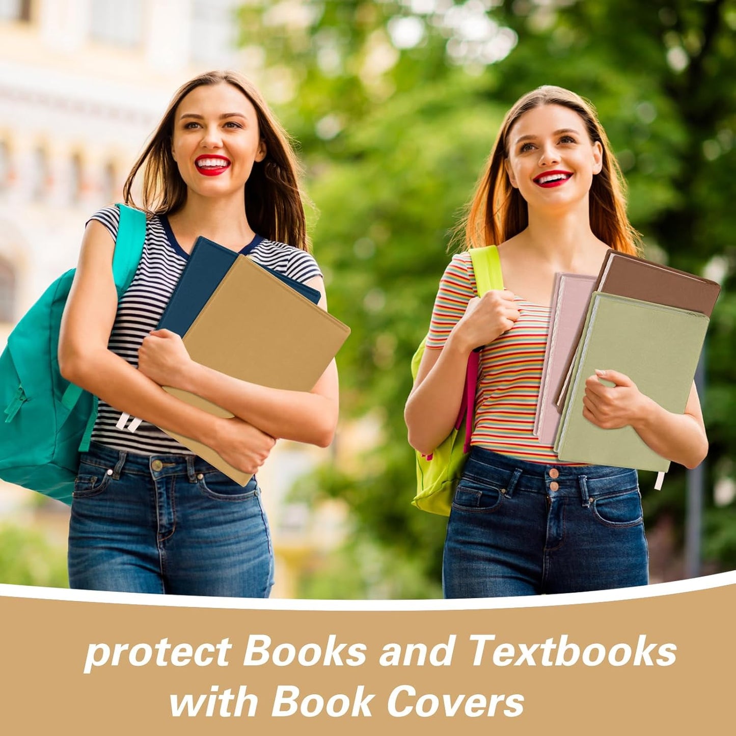 12 Pack Stretchable Book Covers, 7.09 x 12.99 Inch Washable Reusable Fabric Book Sleeve Covers Suitable for 6-9 Inch Hardcover Textbooks Notebook Protection(Textured Colors)