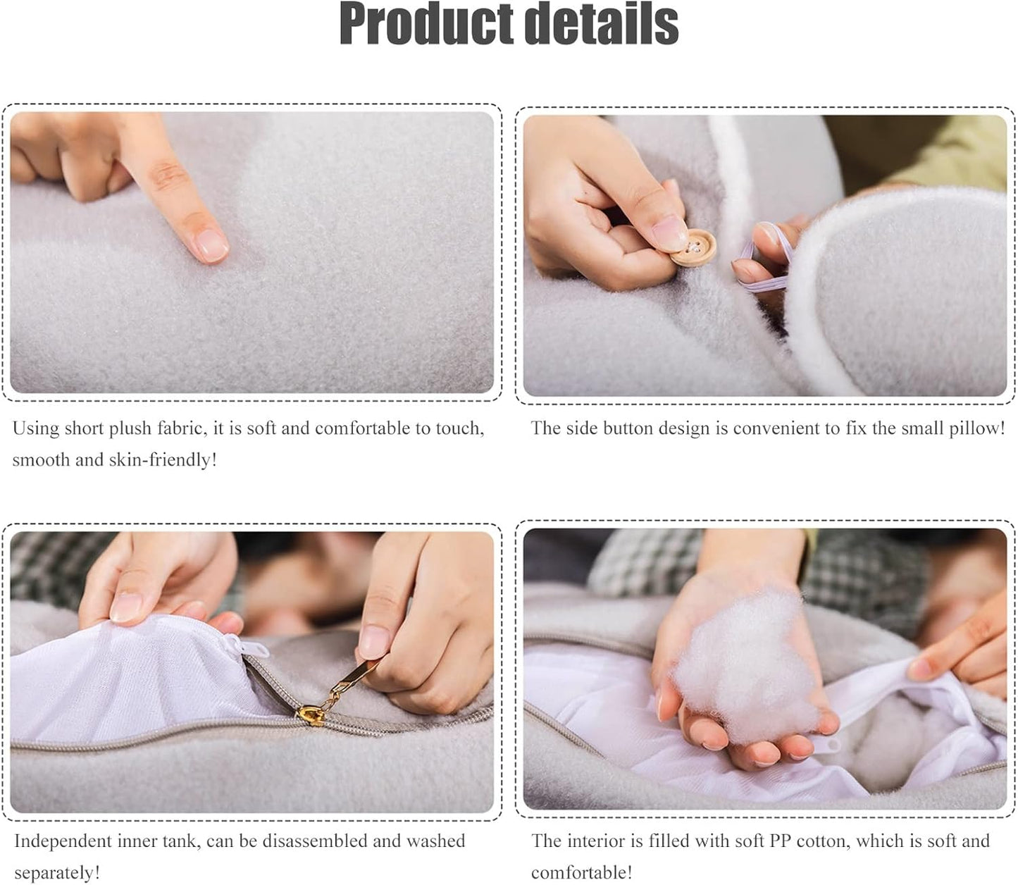 Reading Pillow Bed Rest Support Cushion with Arm, Adults Back Lumbar Upholstered Large Bolster with Neck Pillow,for Reading/Watching TV/Sitting Up in Bed/Couch,Removable wash