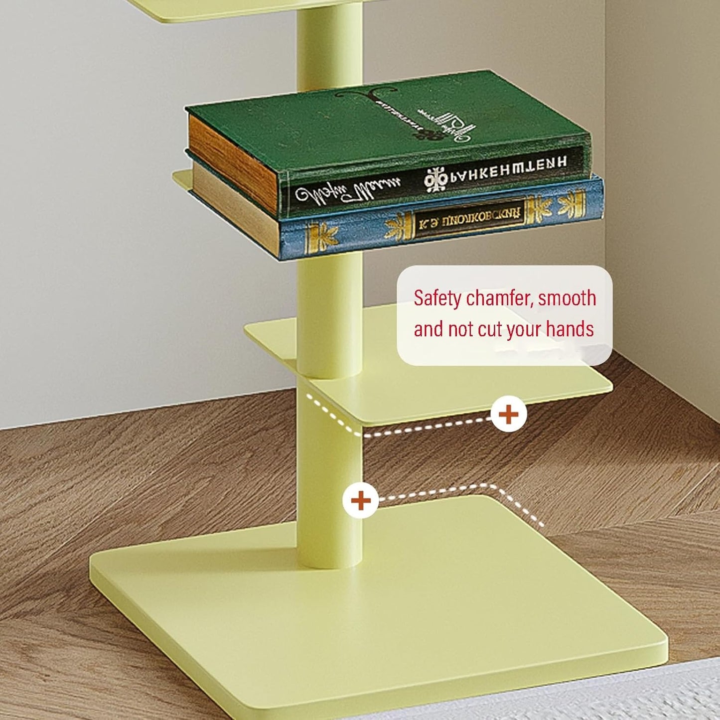 SEIFE Multipurpose Vertical Bookshelf for Home, Metal Bookshelf Tower,Modern Open Bookshelf,Tall Vertical Bookcase,Ideal Book Invisible Floating Bookshelf,Multipurpose Storage Rack(Dark Green)