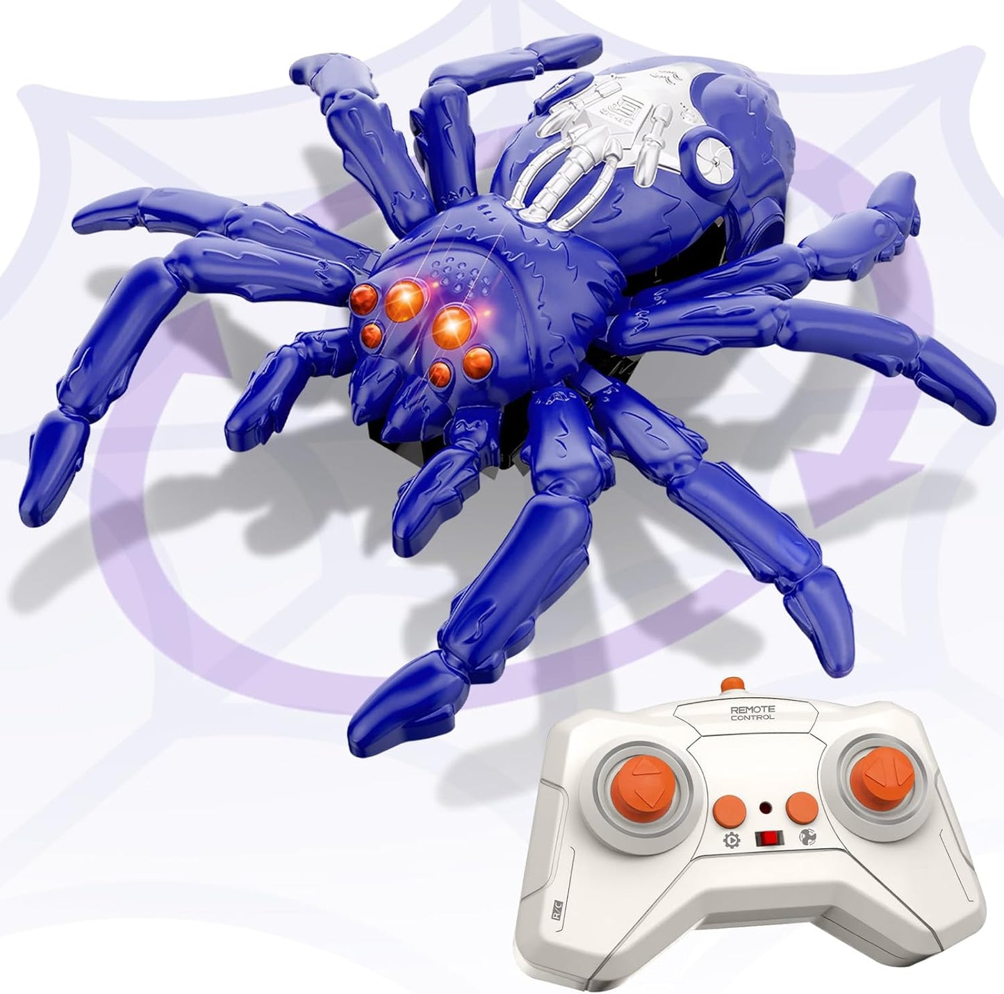 Wall Crawler Spider, Rechargeable Remote Control Robot Kids Toys, 360° Rotating RC Wall Climbing Spider with LED Eyes Toys for Boys Girls Ages 3 & Up, Birthday Gifts for 3-12 Year Old Boys