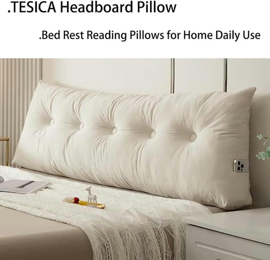 Olive Headboard Pillows Triangular Reading Pillow Large Bolster Headboard Backrest Positioning Support Wedge Pillow for Day Bed Bunk Bed