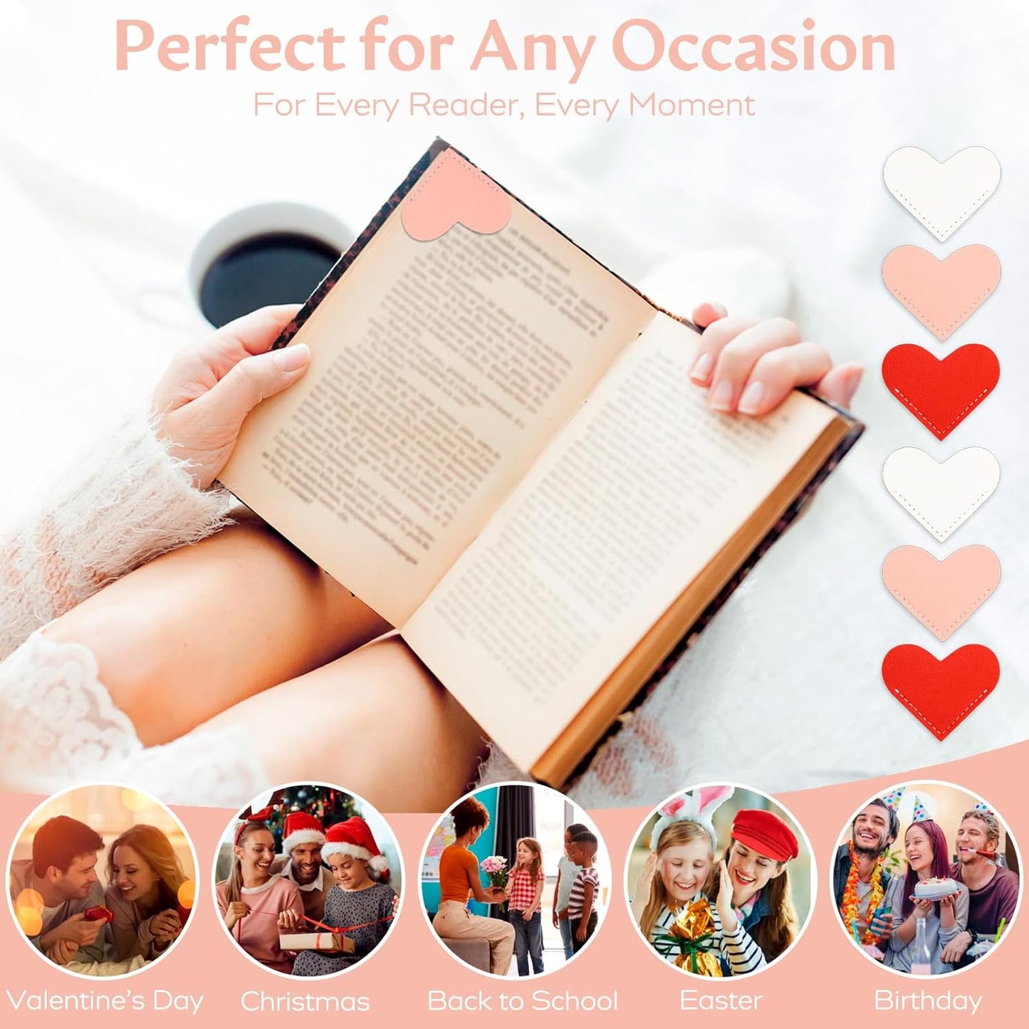 6 Pcs Bookmarks for Women, Book Marks for Reading Women Book Lovers, Teacher Appreciation Gifts, Teen Girl Gifts Trendy Stuff, Women Book Accessories, Female Gifts for Her Mom Daughter Easter Stuffers
