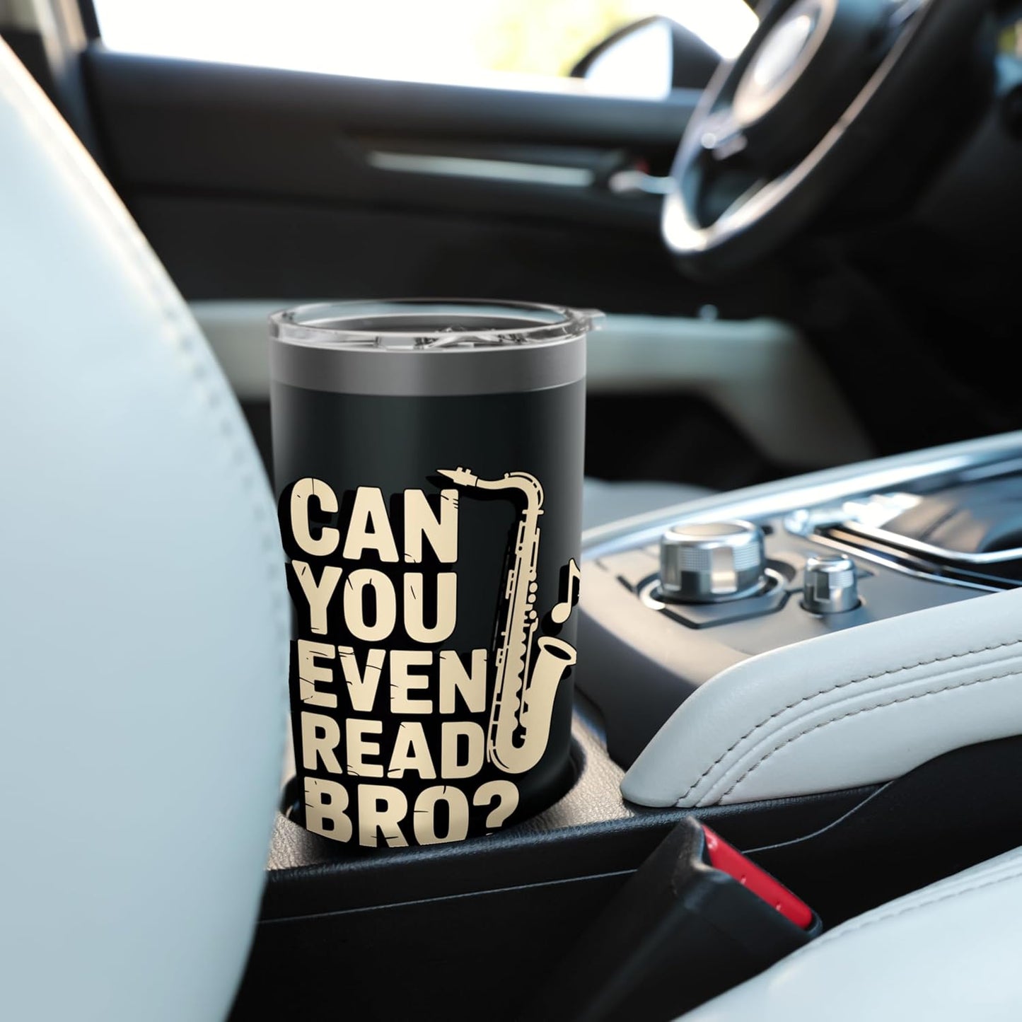 Can You Even Read Bro Saxophone Music Joke Stainless Steel Insulated Tumbler