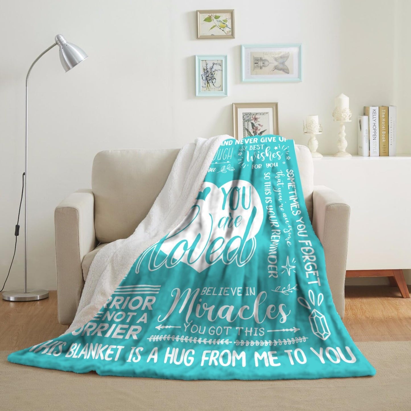 Get Well Gifts for Women After Surgery, Breast Cancer Gifts for Woman, Thinking of You Gifts for Women, Feel Better Gifts for Woman Green Throw Blanket 60"x50"