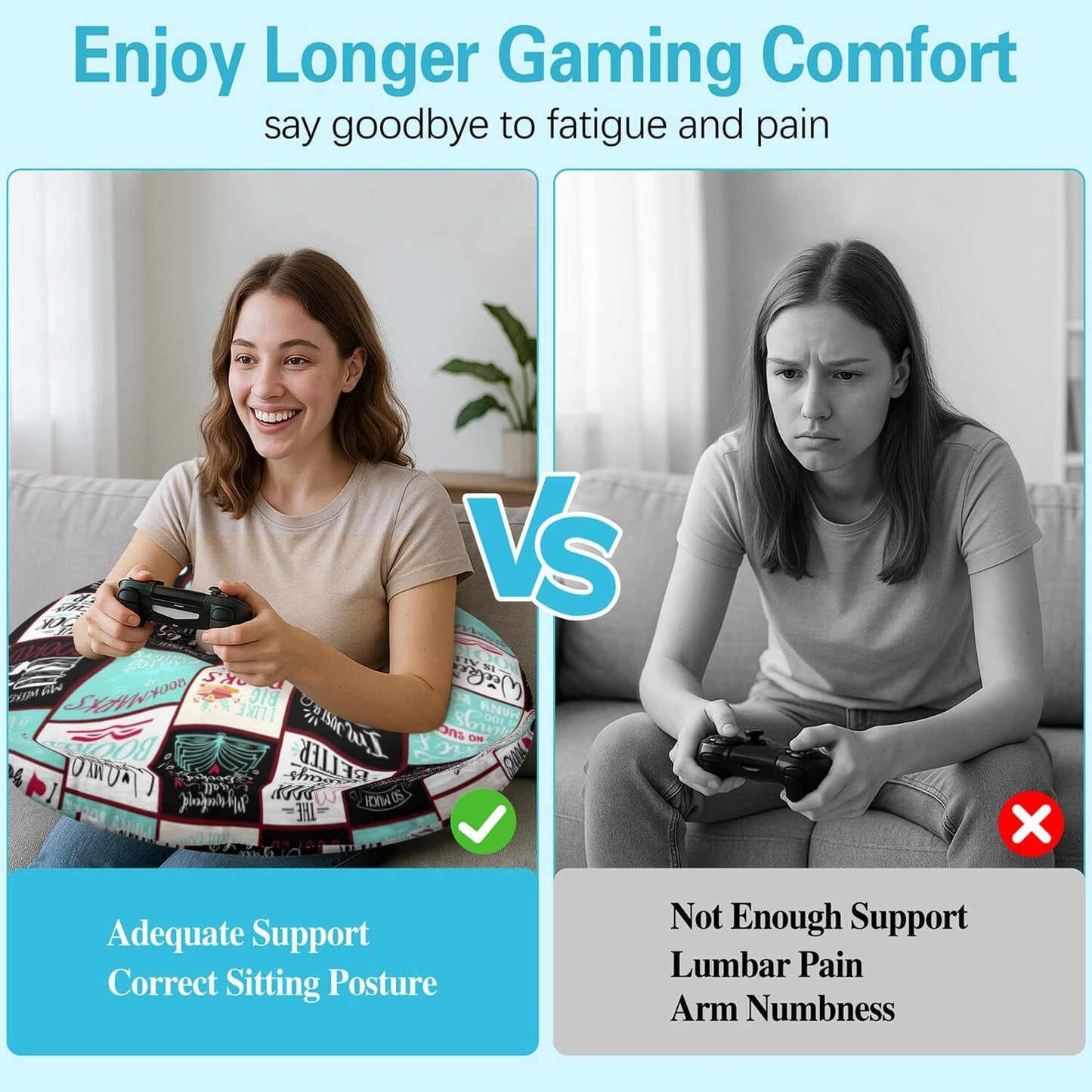 Queen Hero Lap Pillow for Reading & Gaming Lap Desk Pillows for Crocheting & Crafting with Elbow & Arm Support Cushion for Ergonomic Use on Bed and Couch
