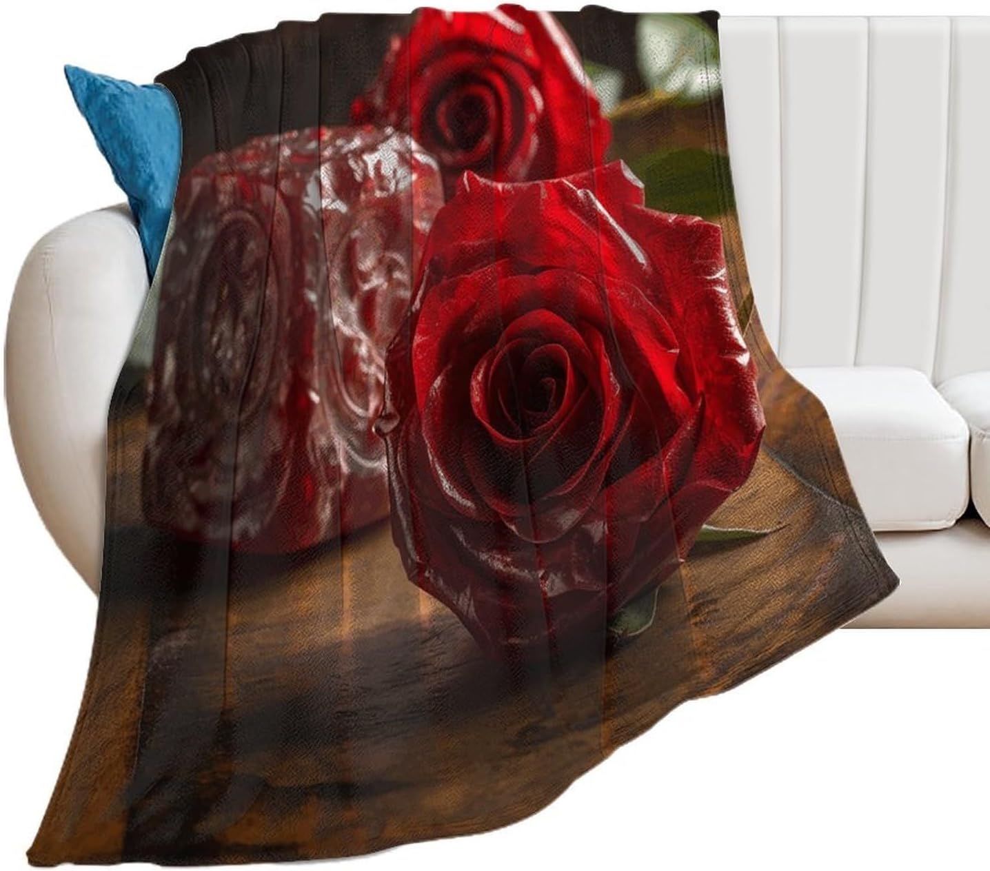 Flower Decorations Throw Blanket for Couch Super Soft Warm Lightweight Throw Blankets Cozy Flannel Bed Blanket Cute Decorative Blankets for All Seasons Home Decor Gift 60"*80"（150 * 200cm）