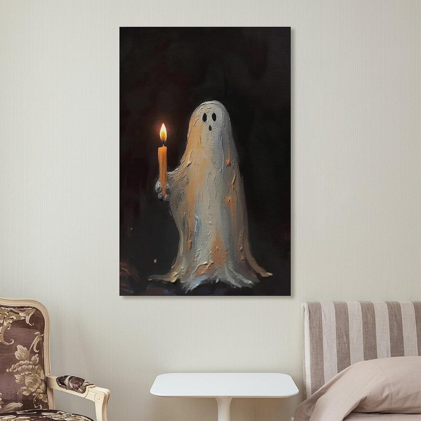 Dark Funny Ghost Bathroom Reading Halloween Classic Movie Posters At Room Aesthetic Posters Cool Artwork Wall Art Home Decor Gift Ideas (4) Canvas Art Poster And Wall Art Picture Print Modern Family B