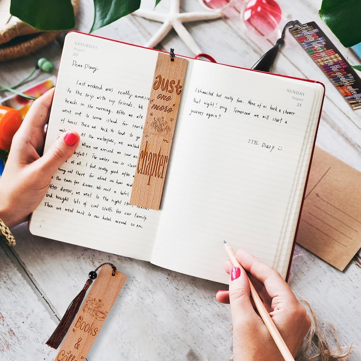 Book Club Gifts Bulk For Book Lovers Bookworms Nerd Readers Friend Men Or Women,Valentines Day Gifts 6 PCS Book Theme 16 OZ Glass Cups,Wooden Bookmark With Box,Cool Book Stuff Appreciation Basket