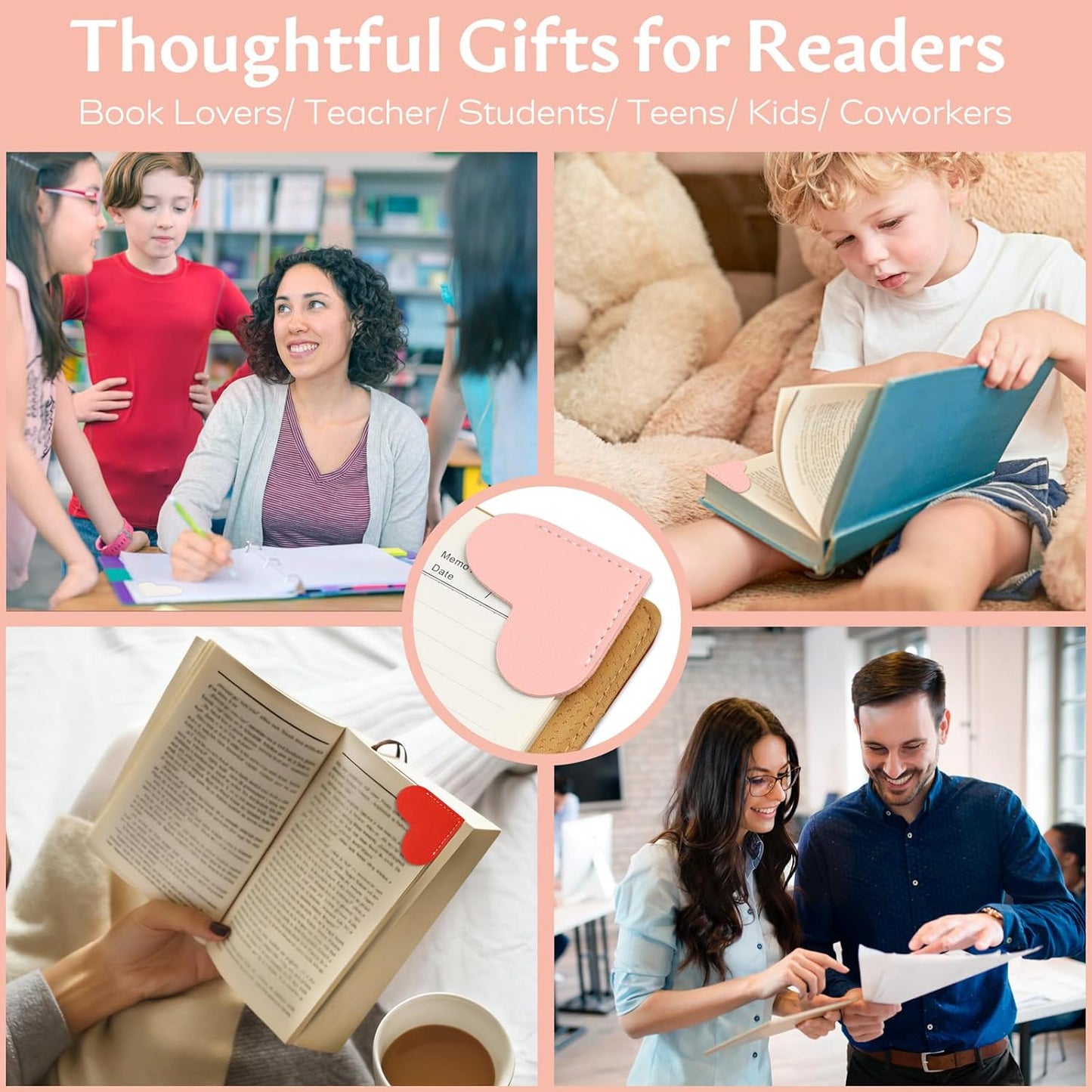 6 Pcs Bookmarks for Women, Book Marks for Reading Women Book Lovers, Teacher Appreciation Gifts, Teen Girl Gifts Trendy Stuff, Women Book Accessories, Female Gifts for Her Mom Daughter Easter Stuffers