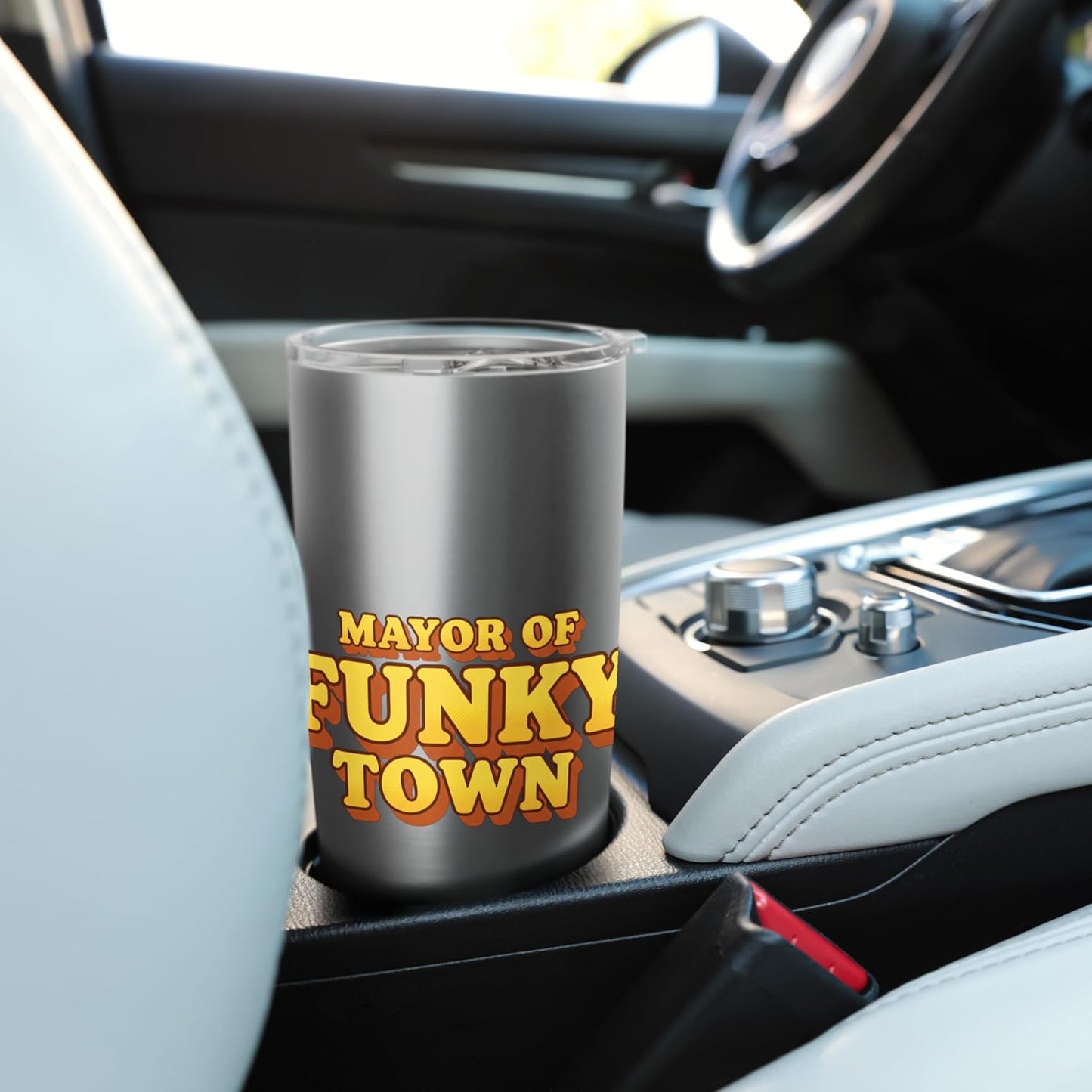 Mayor Of Funky Town Retro 70S Kids Disco Nostalgia Stainless Steel Insulated Tumbler