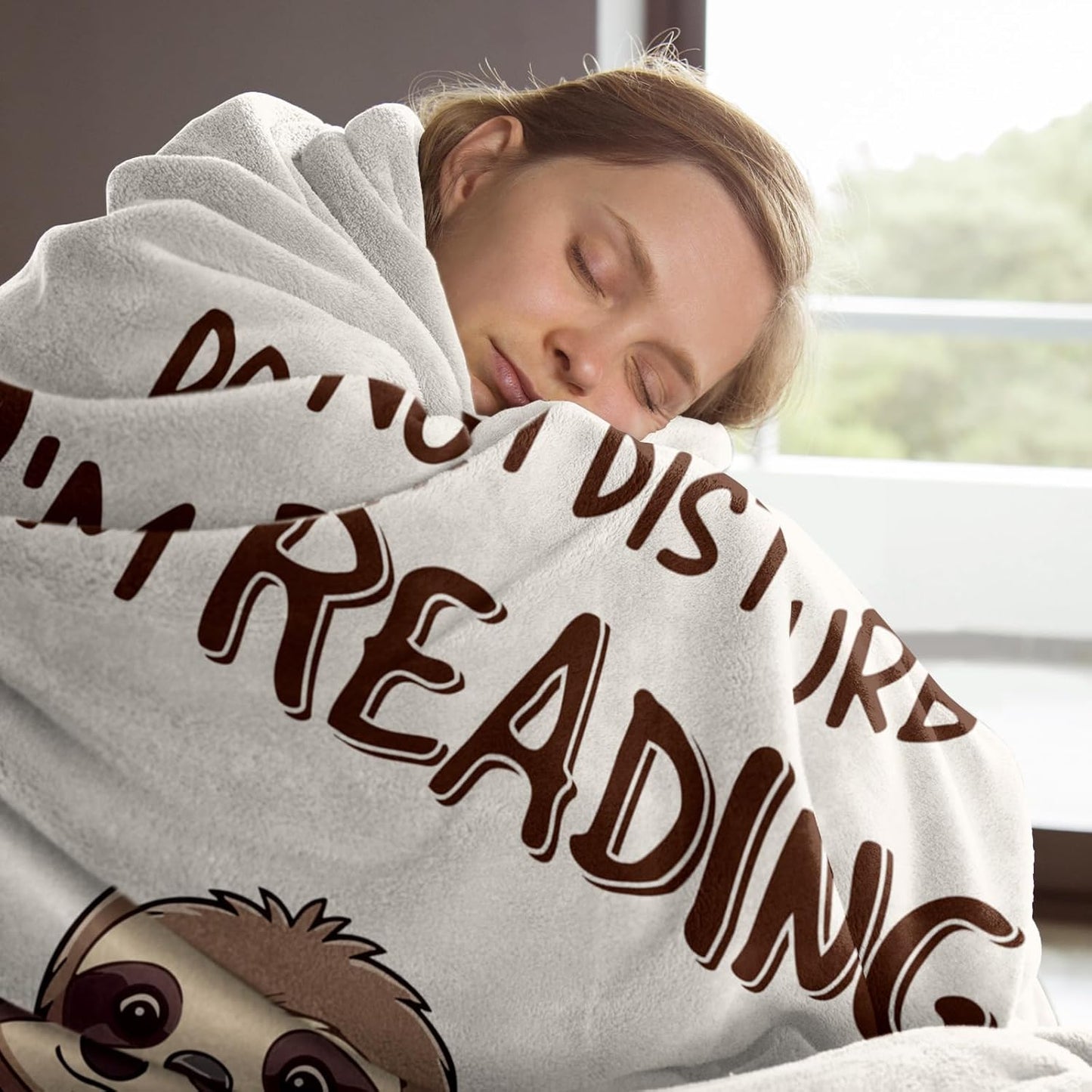 GiltGlimmer Book Lovers Gifts - Do Not Disturb I'm Reading Blanket, Reading Gifts for Book Lovers Bookish Bookworm, Books Club Gift for Women Men, Literary Gift Ideas for Birthday Graduation 60"x50"