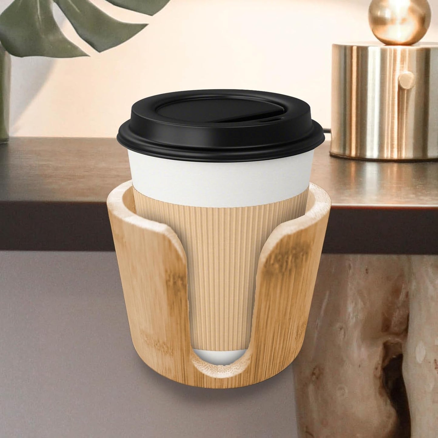 Desk Cup Holder, Large Anti-Spill Cup Holder Clamp for Desk or Table, Table Cup Holder for Water Bottles, Wheelchairs, Workstations, Gaming Desk Accessories, Computer Desk Accessories