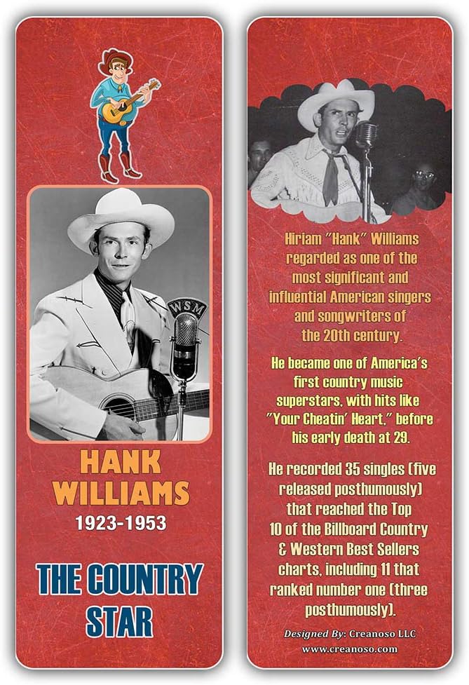 Creanoso Historical Fact American Famous Musicians Bookmark Cards (30-Pack) – Learning Reading Bookmarks Collection Set – Stocking Stuffers for Boys, Girls, Kids – Classroom Incentives - Gift Tokens