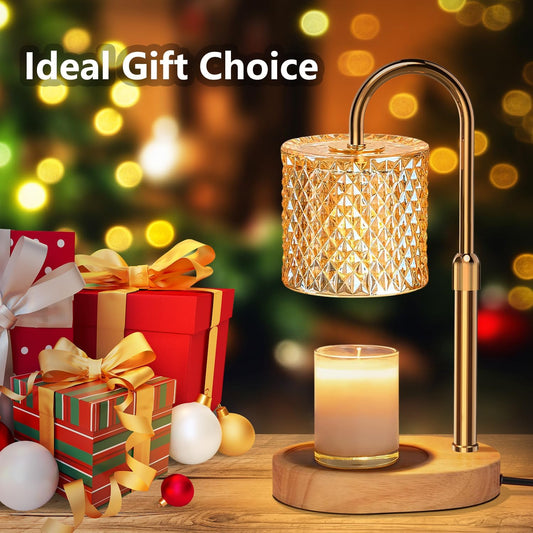 Electric Candle Lamp Warmer with Timer Dimmer Adjustable Height,Gifts for Women and Men,Vintage Home Decor