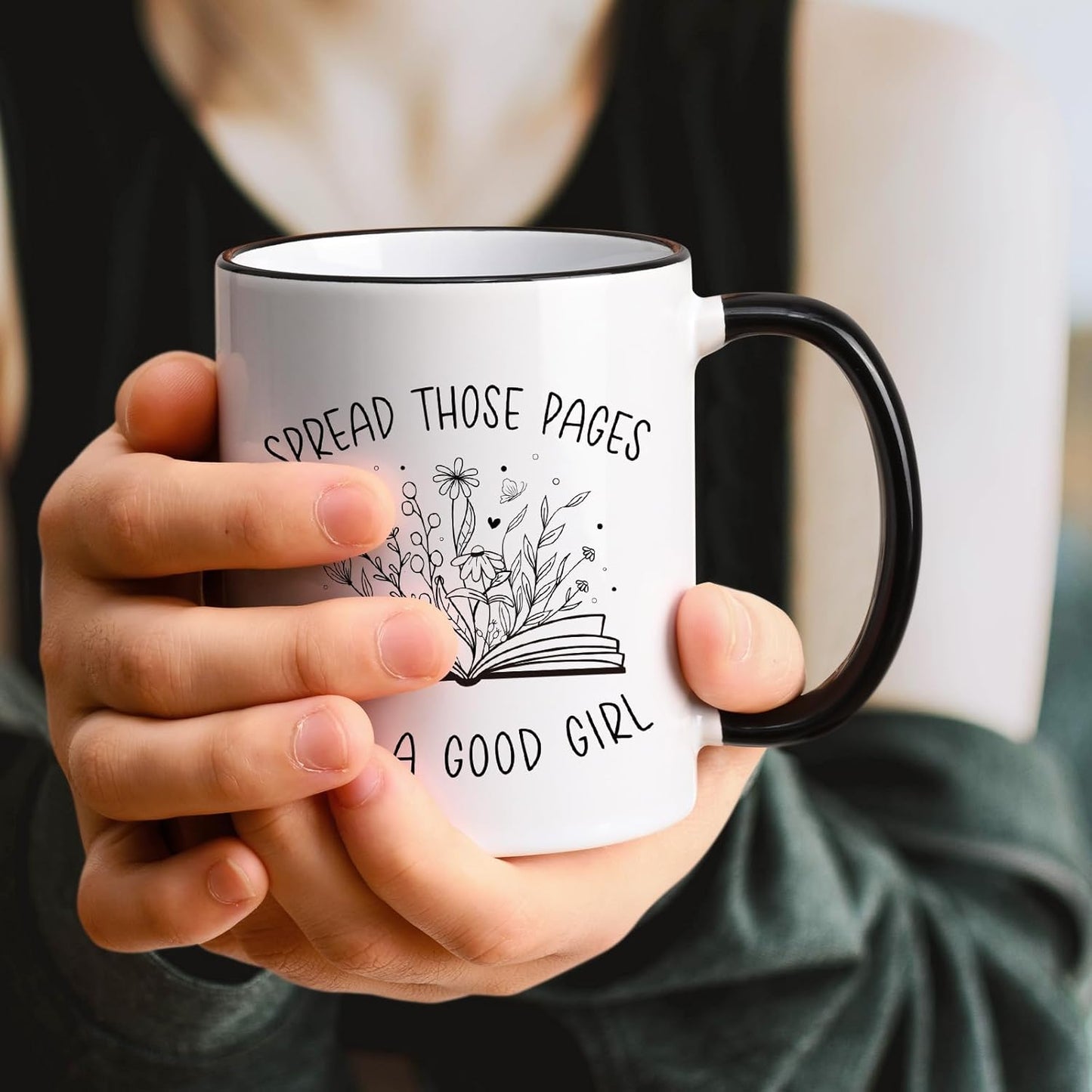 Maustic Gifts for Book Lovers, Good Girl Reader Mug, Funny Gifts for Readers Books Lovers Women, Bookish Gift for Friend Sister Bestie, Gift Idea for Christmas Birthday, Funny Book Coffee Mug, 11 Oz