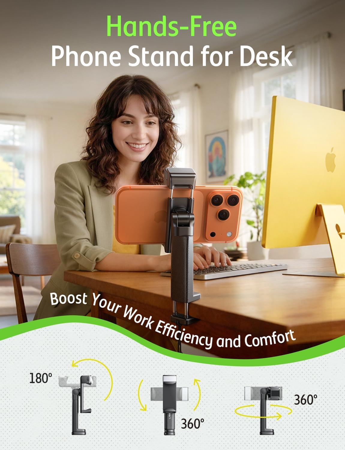 LISEN Airplane Travel Essentials (LED) Phone Stand Holder for Desk Cruise Ship Essentials 2026 Mount Airplane Gadgets Women Men Long Flight Accessories Photographic Lighting Flash Tubes Kids Gifts