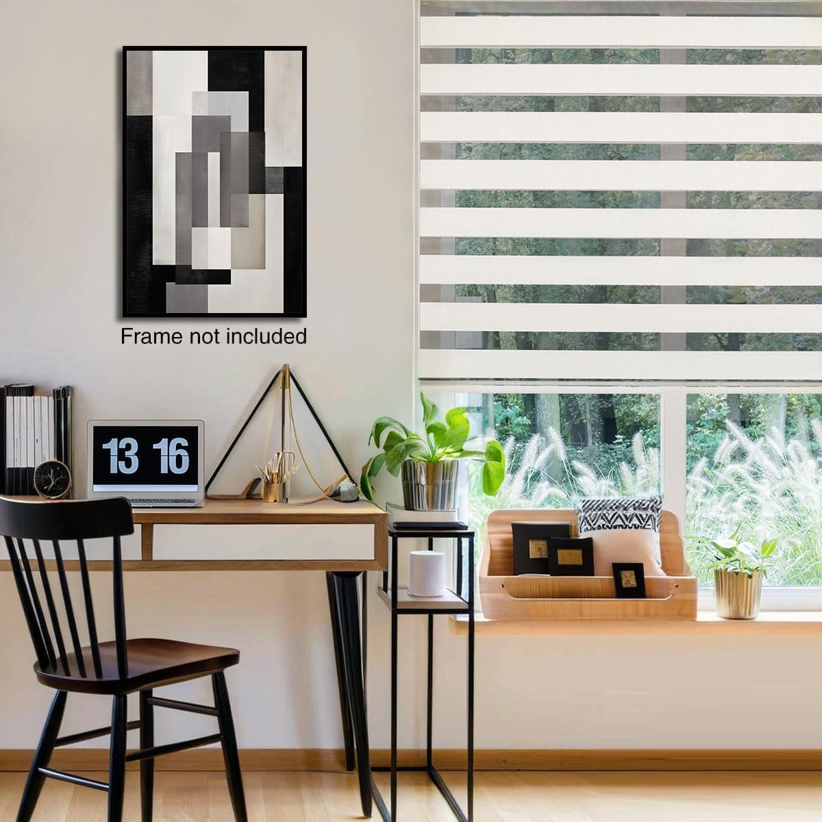 GDJSMIN Minimalist Design Wall Art, Abstract Geometric Squares Poster for Reading Room Living Room Decor 12x 16 inch Unframed