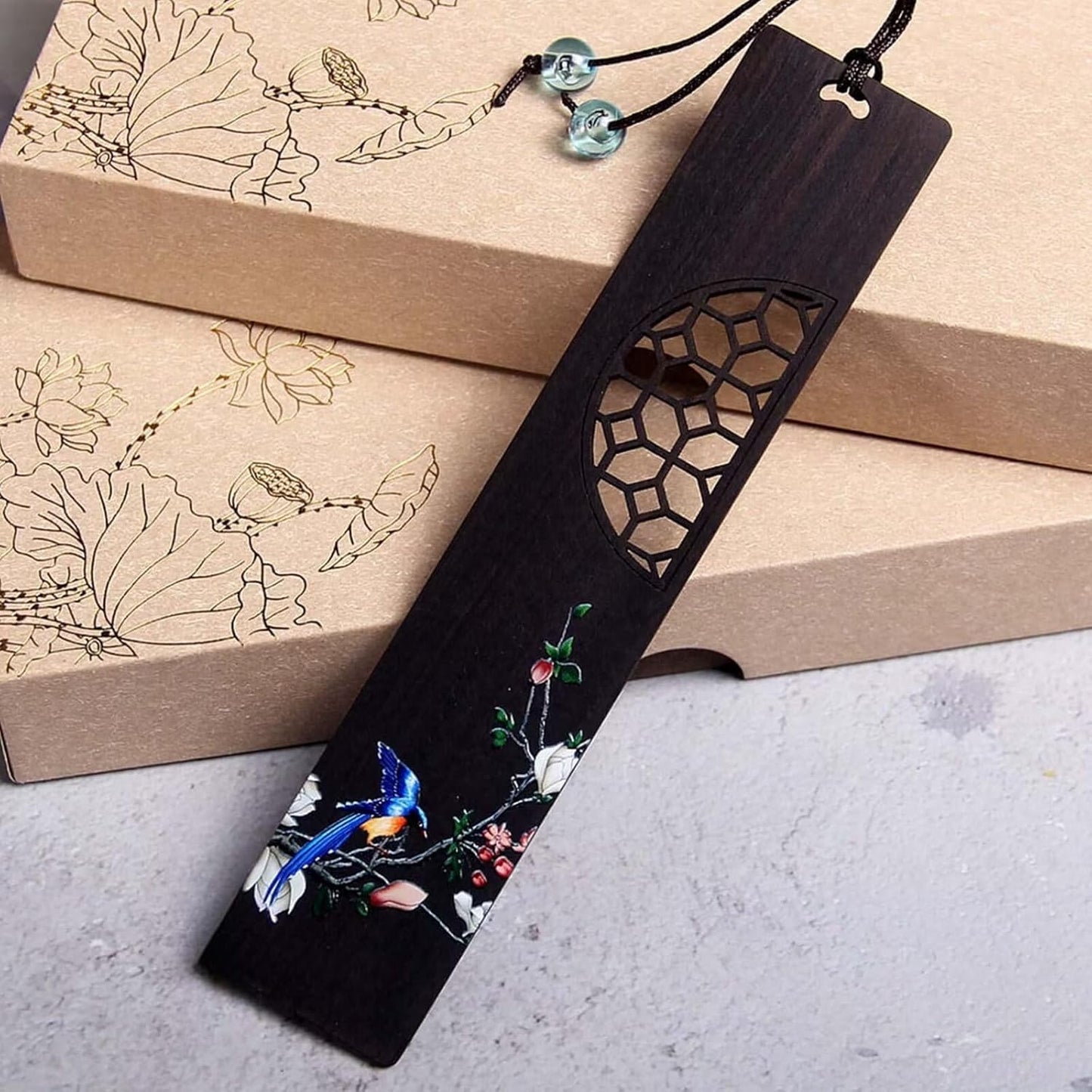 2pcs Wooden Bookmark,5.71"x1.18" Wooden Book Marker with Tassel for Reading Enthusiasts, Students, Teachers, Men, Women, Non-Scratch Pages, Perfect for Daily Reading Gifts