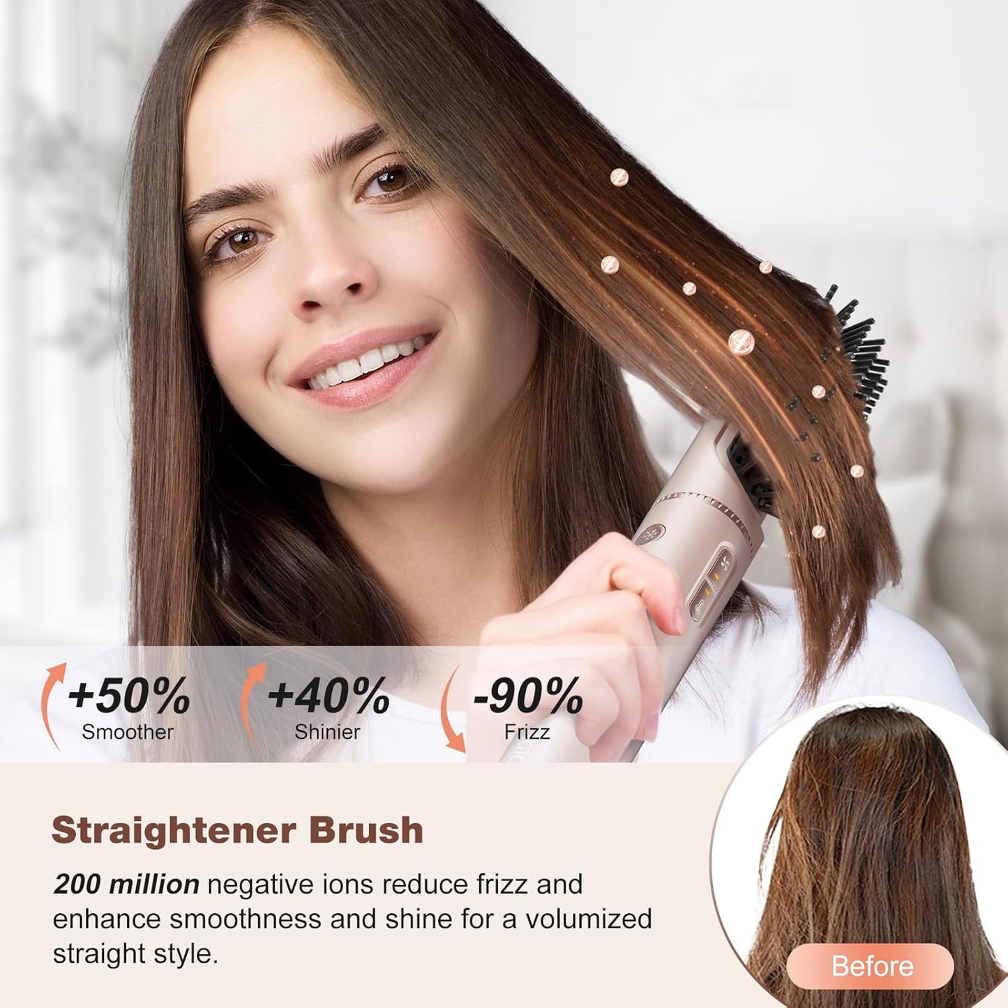 7MAGIC 7 in 1 Hair Styler & Hair Dryer Brush, 110,000 RPM High-Speed Blow Dryer with Negative Ions for Frizz-Free Styling Fast Drying Curling Volumizing Straightening, Hot Air Styler with Travel Case