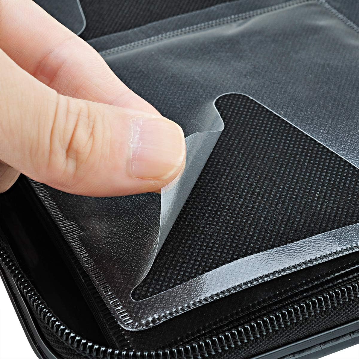 CD DVD Case, 72 Capacity Heavy Duty Wallet, DVD CD Case Holder for Car, Hard Shell Sturdy case, CD Disk Holder, DVD disc Binder, Booklet, Protective Blu-ray Wallet (72 Capacity,Red)