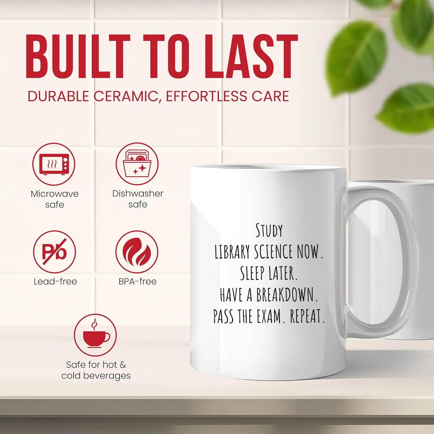Library Science Student Mug - Information Specialist Coffee Cup - Book Lover Funny Gift From Friends - Researcher Tea Mugs - Enthusiast Cups - 11 Oz Ceramic Gifts For Future Librarians, Birthday, Him