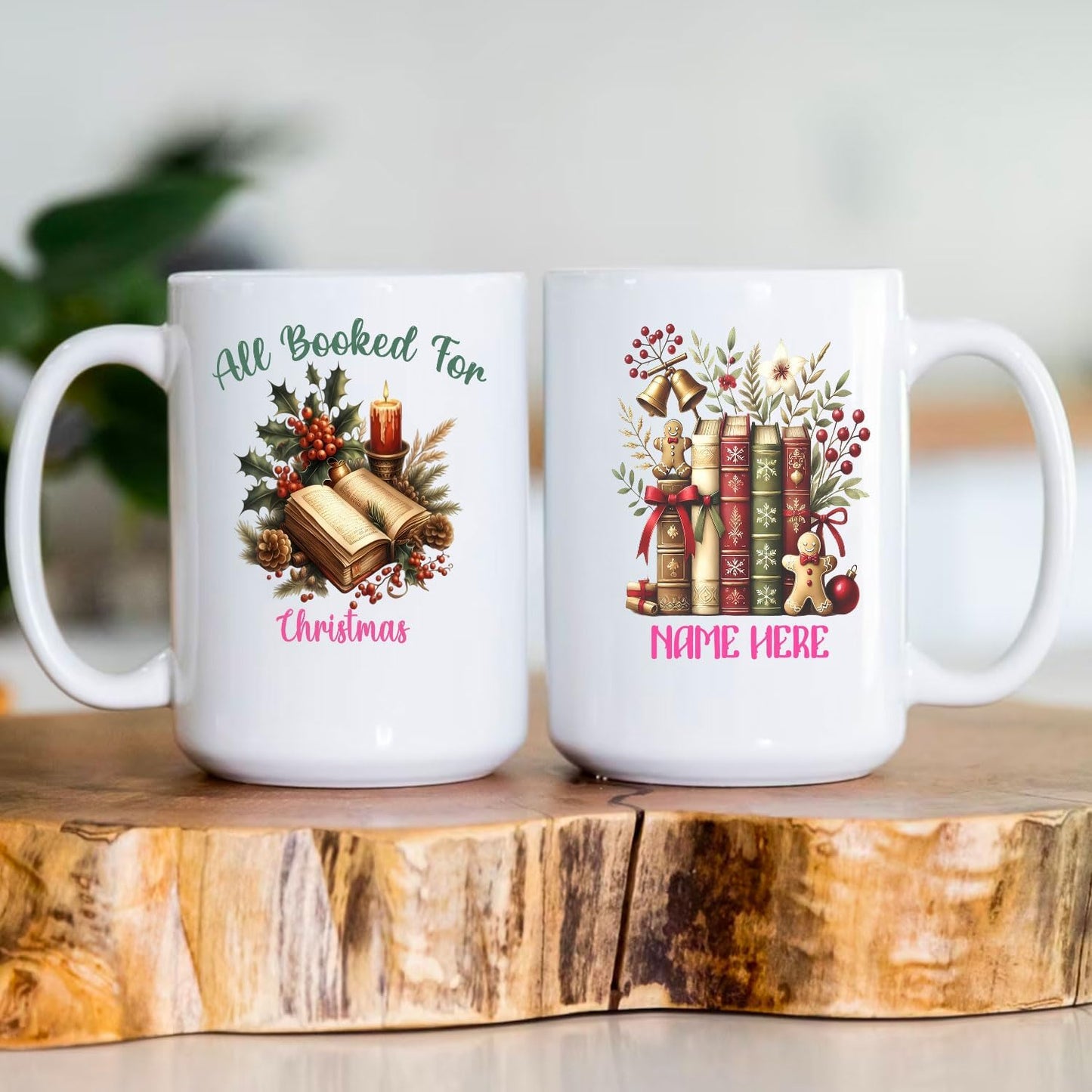 Cozy Bookish Ceramic Mug 11oz Personalized Reading Lover Gift for Christmas Bookclub Fans