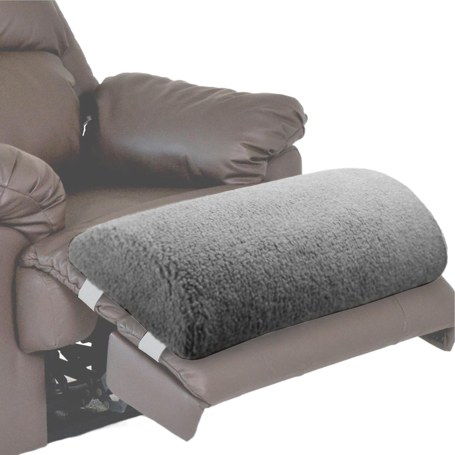 Recliner Leg Rest Cushion, Slow Rebound Leg Elevation Pad with Adjustable Straps, Comfortable Foot Support Pillow for Chair, Bed, and Sofa, Ergonomic Memory Foam Cushion for Relaxation, Resting