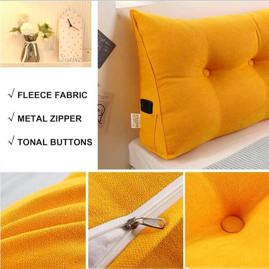 Triangular Reading Bed Rest Pillow Large Bolster Cushion Headboard Backrest Wedge Pillow Adult Shoulder Lumbar Support for Dorm Room Daybed Full Size